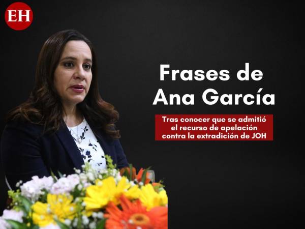 La exprimera dama, Ana García, se pronunció tras conocer que la Corte Suprema de Justicia (CSJ) admitió el recurso de apelación contra la solicitud de extradición que enfrenta su esposo, el expresidente Juan Orlando Hernández por parte de Estados Unidos. La esposa de “JOH” se mostró positiva y segura de que él no será enviado a comparecer ante el país norteamericano. Mira lo que dijo.