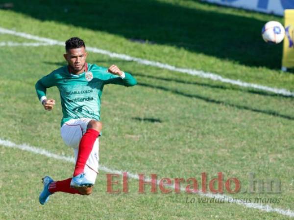 Carlos Discua celebrando el gol. Foto: EL HERALDO.