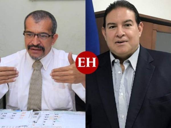 Hugo Maldonado, presidente del Codeh y Luis Suazo, viceministro de Seguridad.