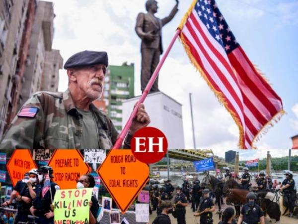 Estados Unidos celebra este sábado el Día de la Independencia en medio de un paisaje sombrío marcado por el avance del coronavirus, las protestas contra el racismo y un duro discurso del presidente del país, Donald Trump. Fotos: AFP.