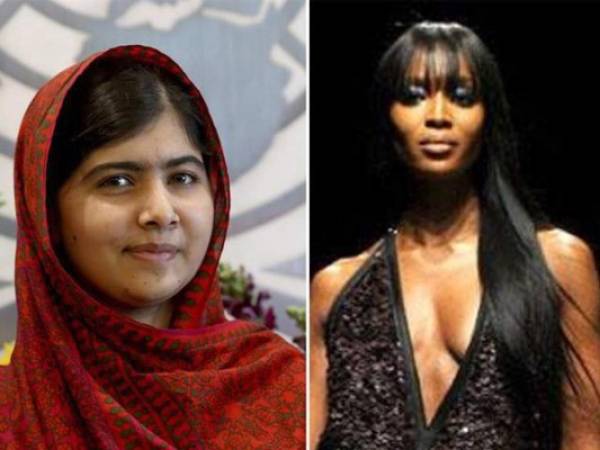 Malala Yousafzai y Naomi Campbell.