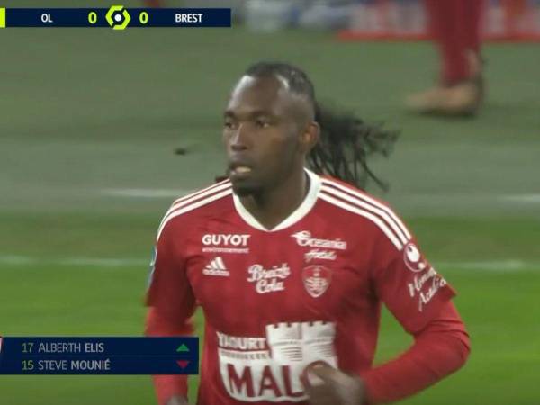 Alberth Elis tuvo sus primeros minutos con la camiseta del Stade Brestois este miércoles en el empate 0-0 ante el Olympique de Lyon.