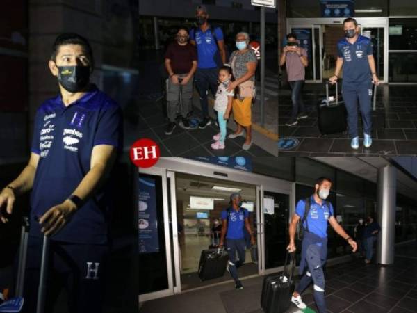 Arnold Cruz, entrenador del último partido de Honduras en la Copa Oro, llegó en compañía de Jerry Bengtson y Edrick Menjívar al aeropuerto internacional de Toncontín. Fotos: David Romero / EL HERALDO.