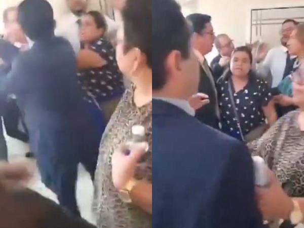 En redes sociales circula un video que muestra al exfiscal Mario Morazán envuelto en un zafarrancho durante la elección del Tribunal de Honor.