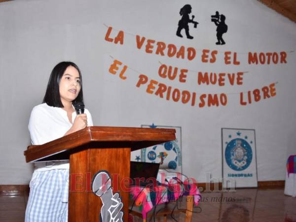 La periodista Sabdy Flores participó en la celebración organizada en La Esperanza, Intibucá.