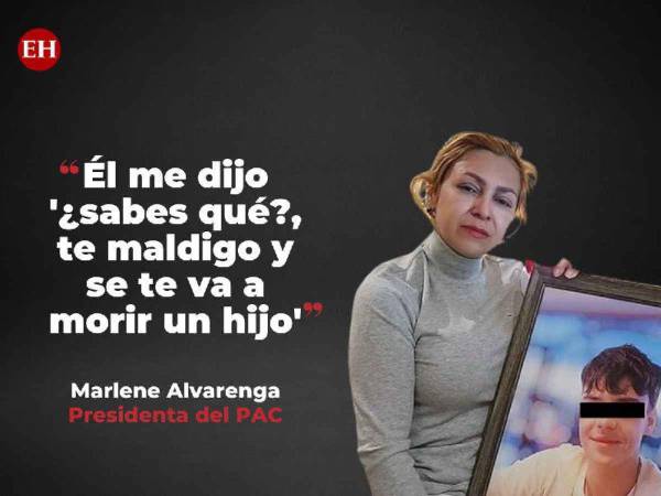 Marlene Alvarenga, excandidata presidencial, responsabilizó el miércoles a Salvador Nasralla por la muerte de su hijo José Santos Alvarenga, quien falleció el pasado 10 de febrero de un paro cardíaco. Según la política, se trató de una maldición que el designado presidencial lanzó en su contra hace siete años. A continuación sus frases más crudas sobre lo ocurrido.