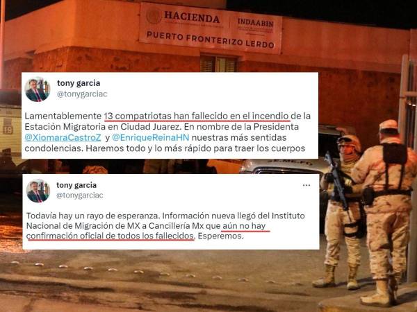 En la imagen se muestran los tuits escritos por el vicecanciller Tony García.