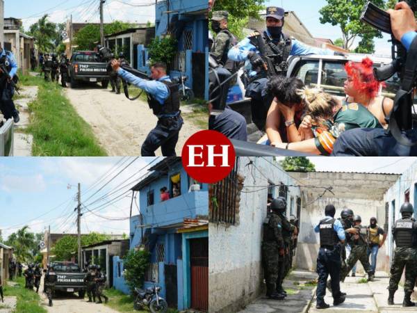 Un violento enfrentamiento armado entre supuestos miembros de la Mara Salvatrucha (MS-13) y Pandilla Barrio 18 dejó a nueve personas detenidas y varios decomisos en la colonia La Unión de San Pedro Sula, al norte de Honduras. Aquí las imágenes.