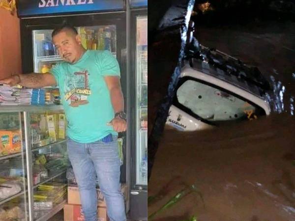 El infortunado hombre fue arrastrado por la corriente del río.