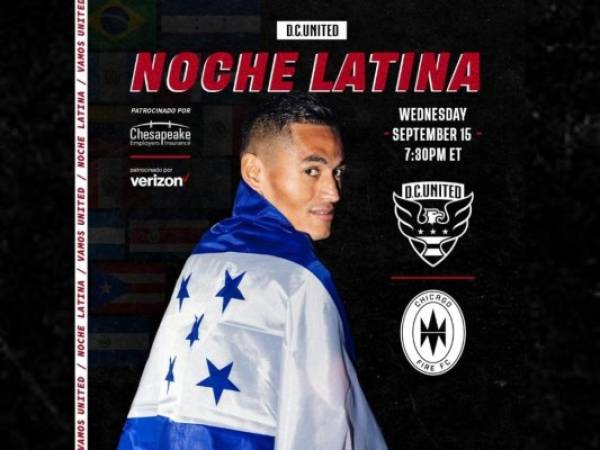 Andy Najar posa con la Bandera de Honduras en la portada de la MLS en el mes de la Herencia Hispana.