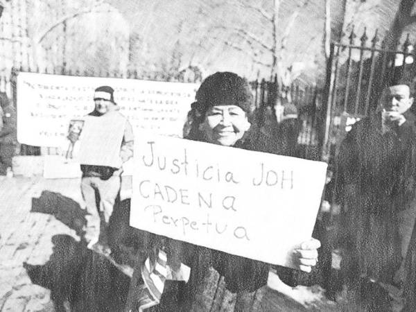 Hondureños en Estados Unidos protestaron para llegaron a protestar, pidiendo cadena perpetua para JOH.