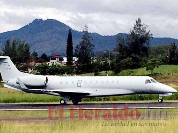 El avión presidencial Legacy-600 año 2009 ingresó al país en octubre de 2009.