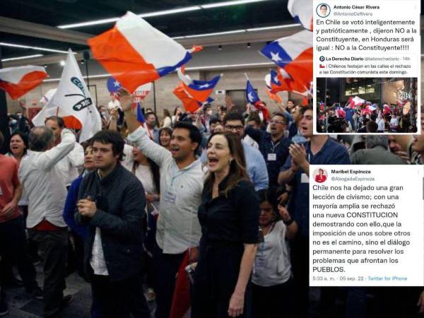 Algunos políticos hondureños se mostraron a favor del rechazo de instaurar la propuesta de una nueva Constitución en Chile.