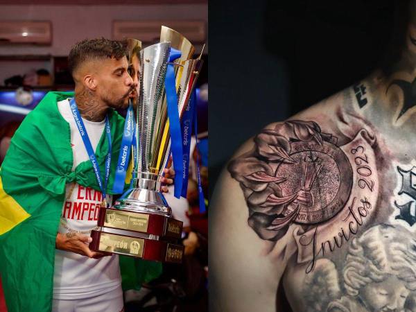 Gabriel Araújo se tatuó la copa 37 del Olimpia para toda la vida, ganándose aún más el cariño de todo el olimpismo.