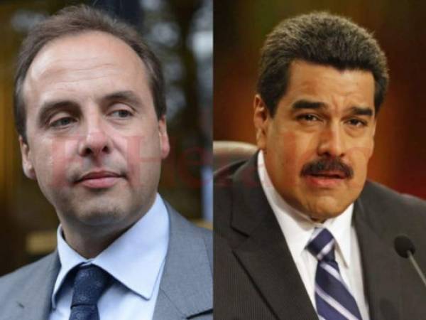 El diputado francés Jean-Christophe Lagarde y el presidente venezolano Nicolás Maduro.