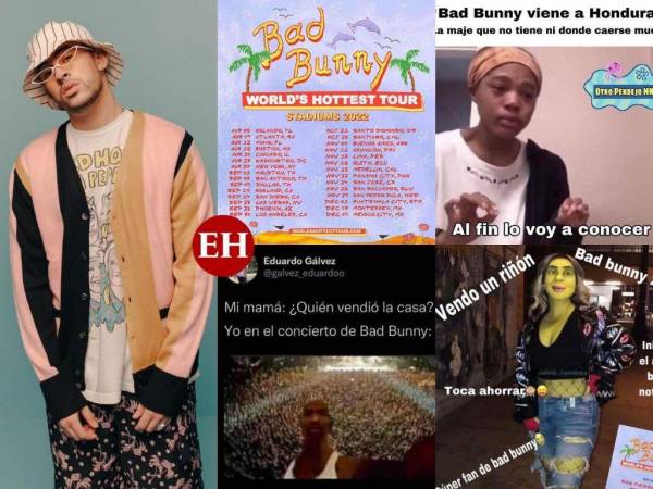 Bad Bunny realizará un concierto en la ciudad de San Pedro Sula, Honduras, el próximo 29 de noviembre y desde la noticia muchos de sus fanáticos han reaccionado en redes sociales.Relacionados con política, clases sociales, infraestructura y hasta con otros artistas, lo cierto es que los memes no se hicieron esperar. A continuación te dejamos los mejores que seguramente te sacarán más de una carcajada. ¡No te los perdás!