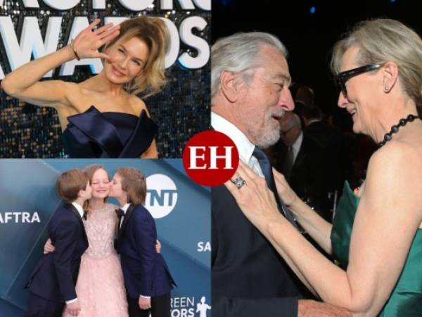 Estos son algunos de los momentos más memorables desde dentro de la ceremonia de los SAG el domingo en el Shrine Auditorium de Los Ángeles. Fotos: AFP/AP.