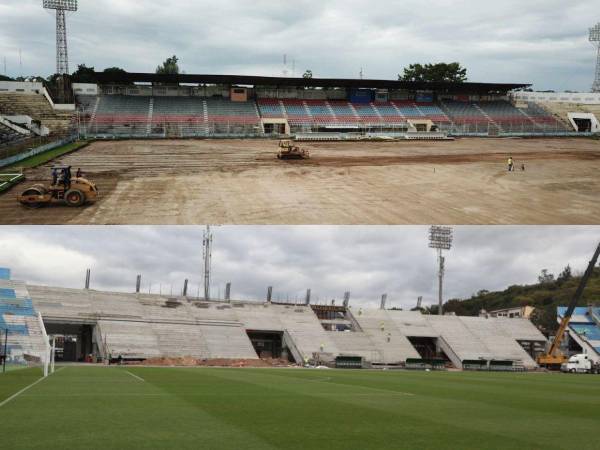 El Estadio Nacional está en reparación de gradería de sol centro y el de La Ceiba su gramilla.