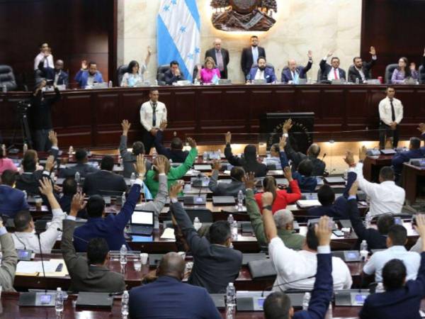 Momento en que los diputados aprueban la renuncia de Carlos Zelaya.