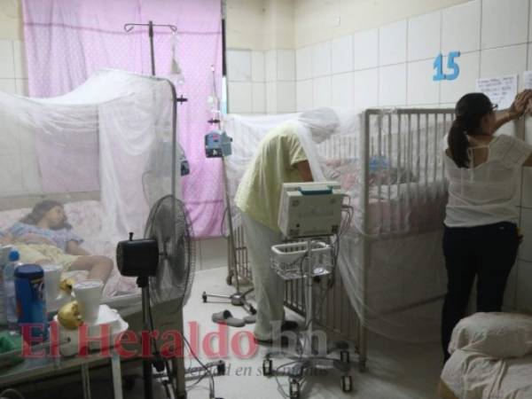 Las dos hijas de Eva Aguilar están hospitalizadas por dengue. Foto: Alex Pérez / EL HERALDO.