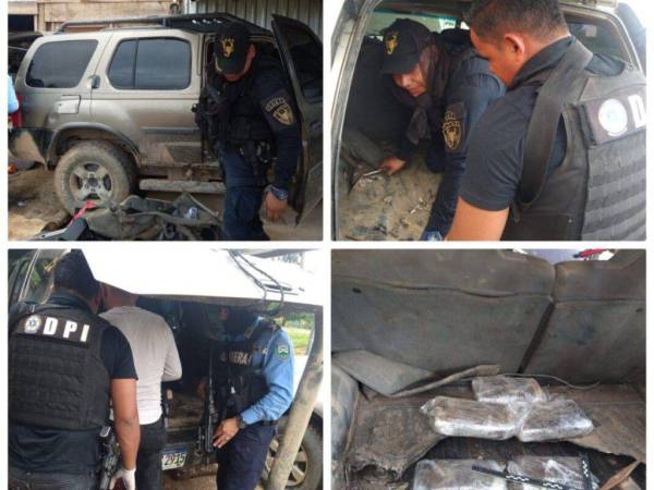 En un falso compartimiento, agentes de la Policía dieron con al menos cinco kilos de supuesta cocína en una camioneta.