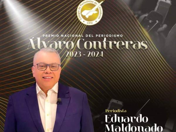 Eduardo Maldonado recibirá el premio el próximo 25 de mayo, Día del Periodista Hondureño.