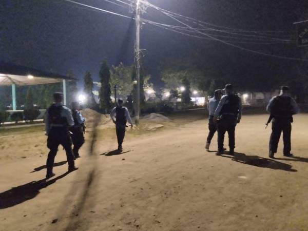 Imagen tomada por la Policía Nacional de Catacamas durante un recorrido por el municipio la noche del lunes 22 de mayo.