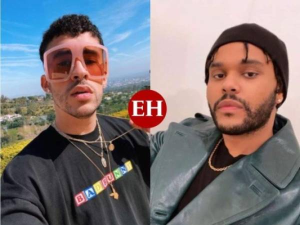 Mientras Bad Bunny arrasó la semana con su éxito 'Dakiti', The Weeknd lo hizo con 'Save your tears'. FOTO: Instagram Bad Bunny / The Weeknd