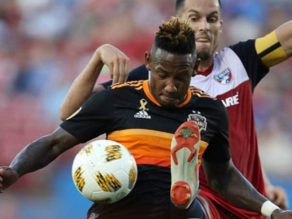 Romell Quioto no logró acertar un gol en el duelo. Foto Cortesía Houston Dynamo