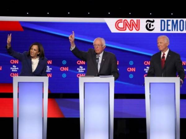 El cuarto debate en la carrera por la candidatura demócrata a las presidenciales de 2020 es el primero desde que estalló el escándalo sobre las supuestas presiones a Ucrania, un terremoto en la política estadounidense. Foto: AFP.