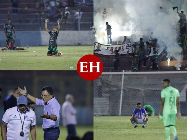 El Marathón consiguió su pase a semifinales del Torneo Clausura 2022 luego de empatar 1-1 con el Victoria en La Ceiba, imponiéndose así 5-2 en el marcador global. El Estadio Ceibeño vivió una fiesta, sin embargo, los que celebraron fueron los visitantes ante la impotencia de los de casa, quienes se quedaron cortos en su intento de remontar. A continuación repasamos las mejores imágenes que dejó el pase del Monstruo a semifinales.