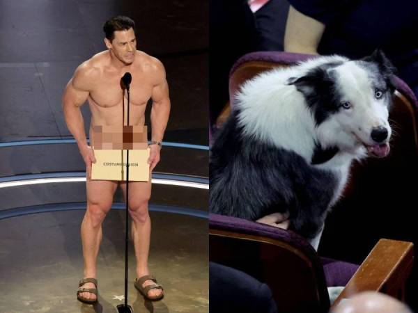 Desde “Messi” en el Dolby hasta John Cena presentando desnudo un premio, este es un recuento de los momentos imperdibles de la gala de los premios Oscar 2024.