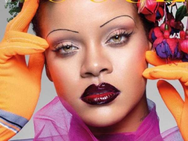 Rihanna en la portada de la revista Vogue británica.