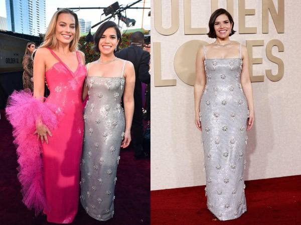 La actriz estadounidense con raíces hondureñas, America Ferrera, deslumbró en la ceremonia de la 81 edición de los Globos de Oro 2024. Ferrera lució un espectacular vestido plateado y posó junto al elenco de Barbie. A continuación las imágenes.