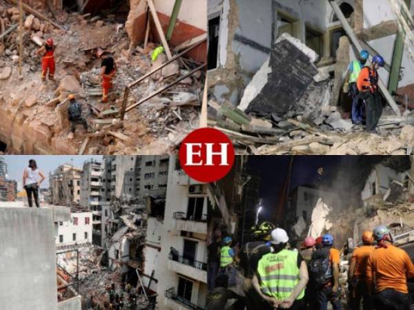 Una operación de búsqueda en un edificio que colapsó durante la explosión del mes pasado en Beirut se suspendió el domingo después de que los rescatistas no hallaron más sobrevivientes. Fotos: Agencia AP.