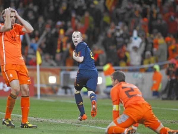 El 11 de julio de 2010 Andrés Iniesta acertó el tanto que le dio el triunfo a La Roja. Foto: Archivo.