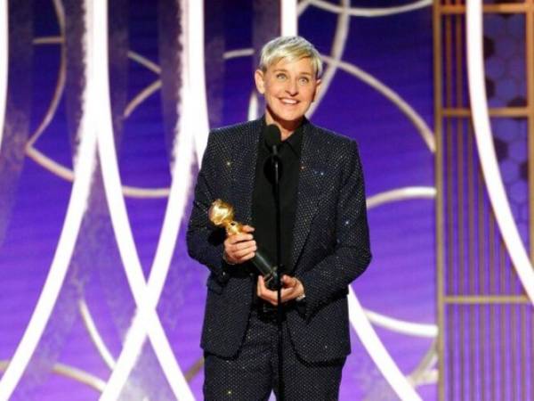 Ellen DeGeneres recibe el Premio Carol Burnett a la trayectoria en la TV durante la 77ma entrega anual de los Globos de Oro. Foto: AP.