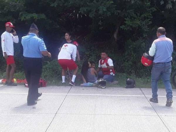 Cuatro heridos, entre ellos un niño, fue el saldo de un accidente de tránsito en Pespire, Choluteca