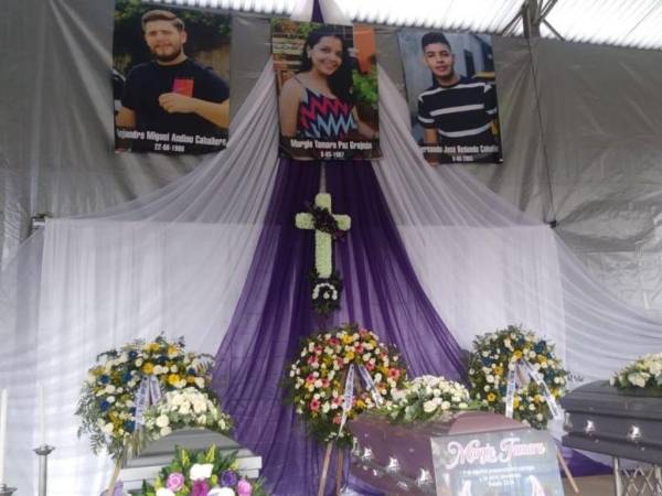 Los hermanos Caballero junto a Margie Paz fueron velados en Santa Bárbara.