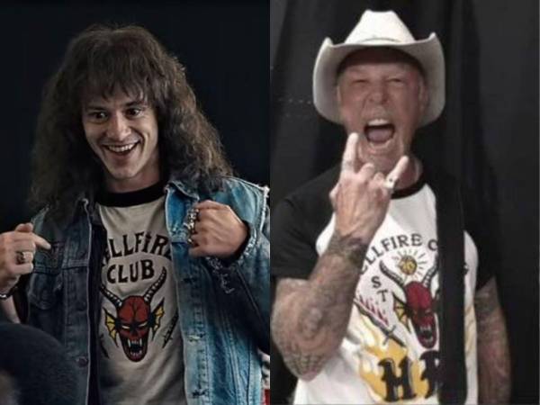 En el vídeo los integrantes de Metallica simulan tocar “Master of Puppets” mientras lucen la misma camiseta que el personaje de Stranger Things, Eddie Munson.