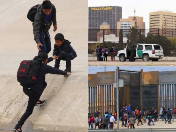 Después de caminar días, semanas y hasta meses para llegar a la frontera de México con Estados Unidos los migrantes solicitan asilo. Foto: AFP