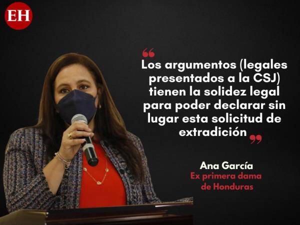 La ex primera dama de Honduras, Ana García de Hernández, ha sido contundente al defender -contra viento y marea- la inocencia de Juan Orlando Hernández, su esposo por más de 32 años y expresidente de Honduras de 2014 a 2022. En una entrevista concedida a la BBC señaló que existen argumentos necesarios para evitar la extradición de JOH, además confesó que teme por la vida de su familia, pero no por las acusaciones que podrían enfrentar de ser ratificada la extradición del exmandatario este lunes. Dale clic a la galería.