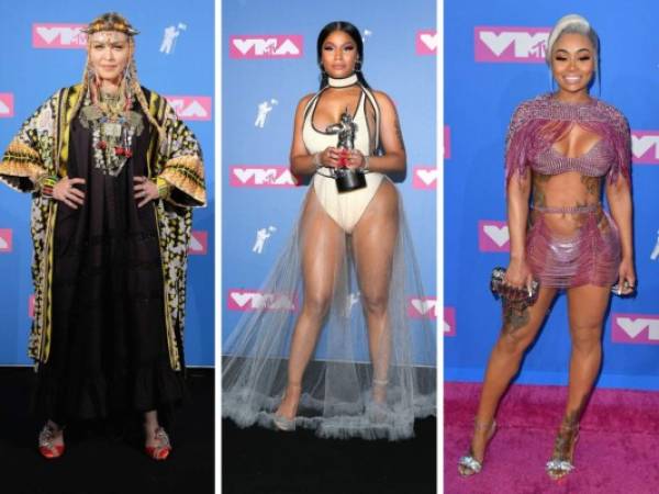 Madonna, Nicki Minaj, Rita Ora y Blac Chyna entre las famosas peor vestidas de los Premios MTV.