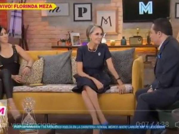 Florinda Meza durante la entrevista en el programa 'De Primera Mano'.