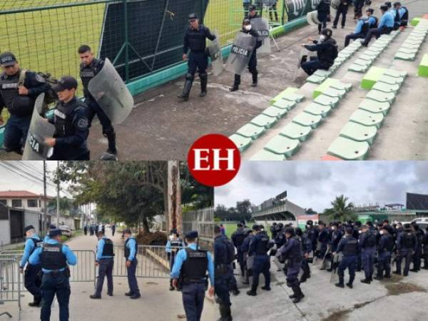 Marathón y Olimpia definen al nuevo campeón del fútbol hondureño este domingo en el Yankel Rosenthal y como no puede ser de otra manera la cueva del monstruo tiene todo preparado para lo que será una verdadera fiesta. Fotos: Edwin Romero | EL HERALDO