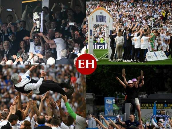 Celebración y algarabía total se vivió dentro y fuera del Santiago Bernabéu este sábado, luego de que el Real Madrid conquistara el título de LaLiga por trigésimo quinta ocasión frente al RCD Espanyol. Aquí las fotografías que dejó el inolvidable encuentro.