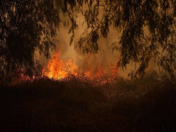 Las condiciones climáticas adversas podrían mejorar por la tarde, lo cual facilitaría la contención.