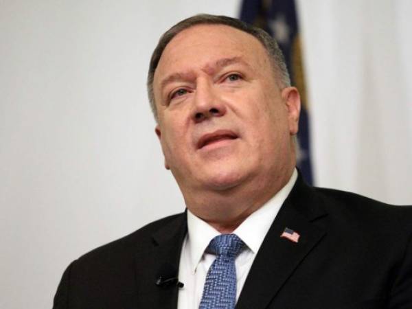 El secretario de Estado estadounidense, Mike Pompeo, habló sobre los disturbios en el Capitolio. Foto: Agencia AFP.