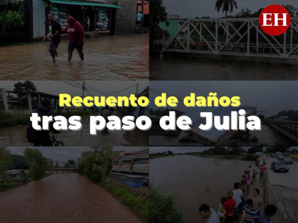 La tormenta Julia provocó varios daños en su paso por el Pacífico en Honduras.