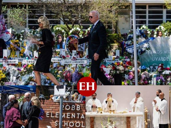 El presidente de Estados Unidos, Joe Biden, y su esposa Jill llegaron este domingo a Uvalde, la pequeña localidad de Texas consternada después la masacre en una escuela primaria que dejó 21 muertos.